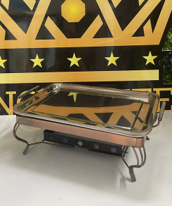 Bếp cồn chữ nhật có khay Inox