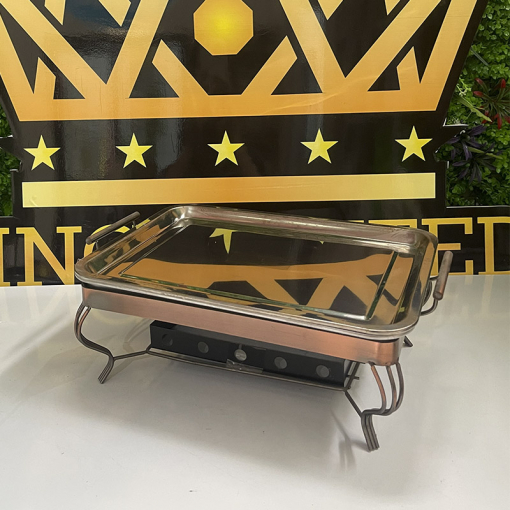 Bếp cồn chữ nhật có khay Inox