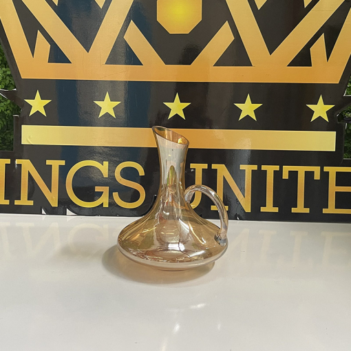 Bình Decanter dáng bầu thủy tinh màu hổ phách