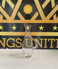 Bình Decanter dáng cao có tay cầm thủy tinh trắng