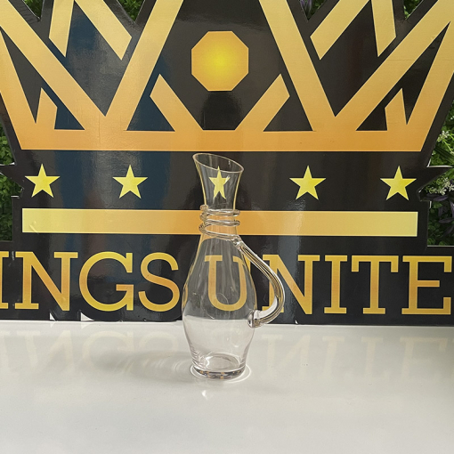 Bình Decanter dáng cao có tay cầm thủy tinh trắng