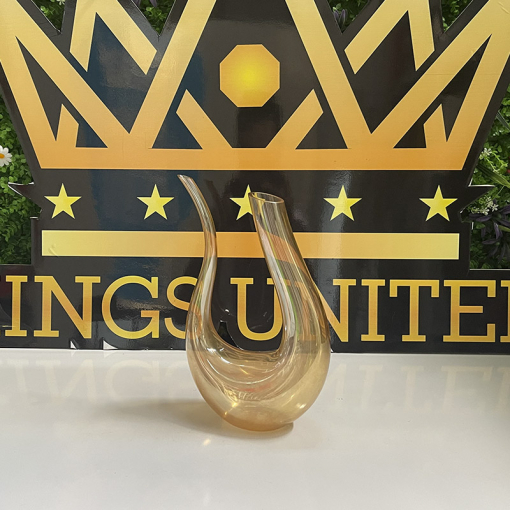 Bình Decanter thiên nga đựng rượu thủy tinh màu hổ phách