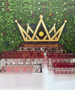 Bộ kệ Inox mặt kính Mẫu 1