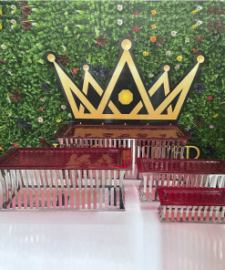 Bộ kệ Inox mặt kính Mẫu 2