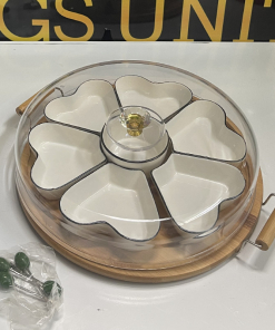 Bộ khay sứ hoa 6 cánh