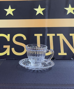 Bộ tách+ đĩa cafe thủy tinh (90ml-190ml)