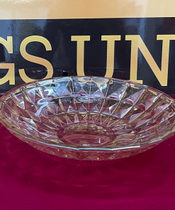 Đĩa pha lê tròn kim cương không chân đế (Đường kính 30cm)