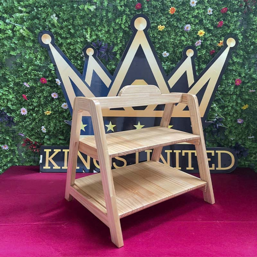Kệ gỗ vàng chữ A Mẫu 3 hai tầng (46x25, 50x35, cao 49cm)