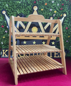 Kệ gỗ vàng chữ A Mẫu 4 ba tầng (53x24, 53x34, 53x45, cao 63cm)