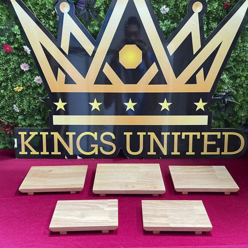 Kệ gỗ vàng chữ nhật có chân đế (21x12, 24x15, 27x18cm)