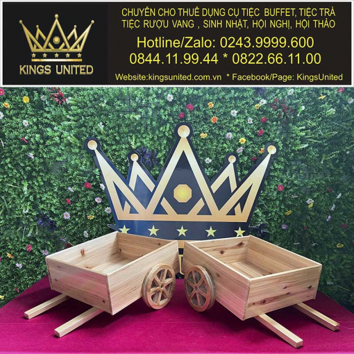 Kệ gỗ vàng có bánh xe loại to (40x40x14cm)