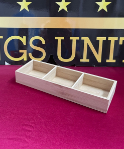 Khay gỗ vàng 3 ngăn (30x10cm)