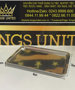 Khay bày đồ ăn chữ nhật nông Mẫu 1 (40x30x2cm)