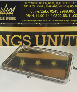 Khay bày đồ ăn chữ nhật nông Mẫu 2 (45x35x2cm)