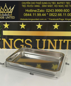 Khay bày đồ ăn chữ nhật size nhỡ Mẫu 1 (40x30x5cm)
