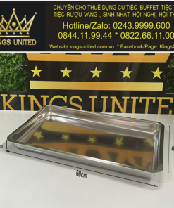 Khay bày đồ ăn chữ nhật size nhỡ Mẫu 3 (60x40x5cm)