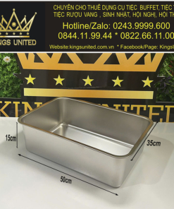 Khay bày đồ ăn chữ nhật sâu Mẫu 1 (50x35x15cm)