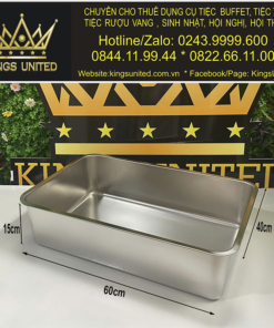 Khay bày đồ ăn chữ nhật sâu Mẫu 2 (60x40x15cm)