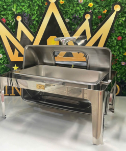 Nồi hâm chữ nhật bạc Mẫu 2 (Đun cồn)