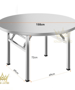 Bàn tròn gấp gọn Mẫu 2 (Inox)