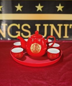 Bộ ấm tách trà chữ hỷ