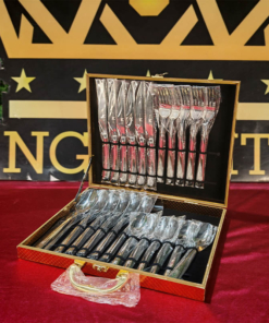 Set dao, dĩa, thìa bạc Mẫu 1